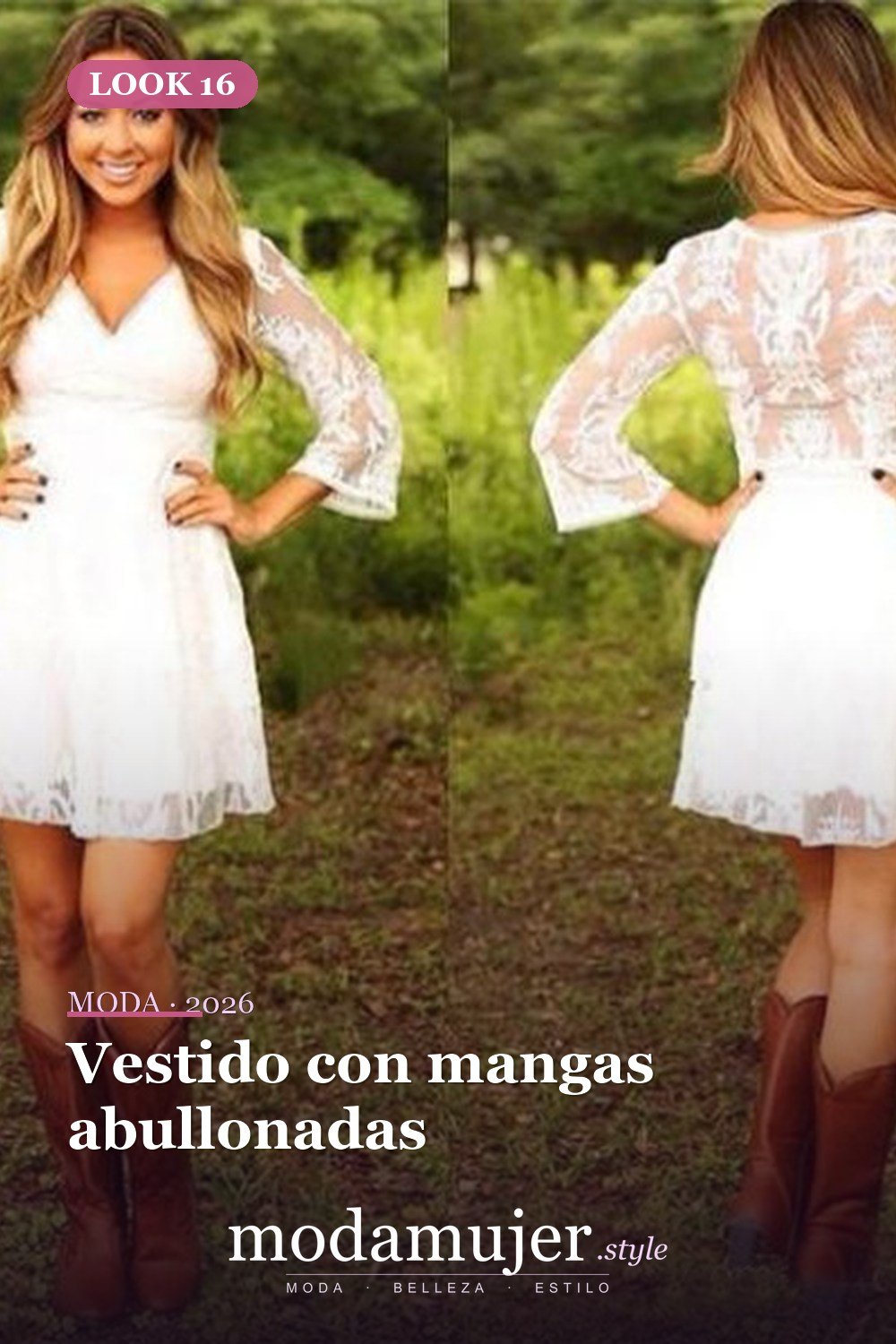 Vestido con mangas abullonadas — 23 vestidos campestres para destacar