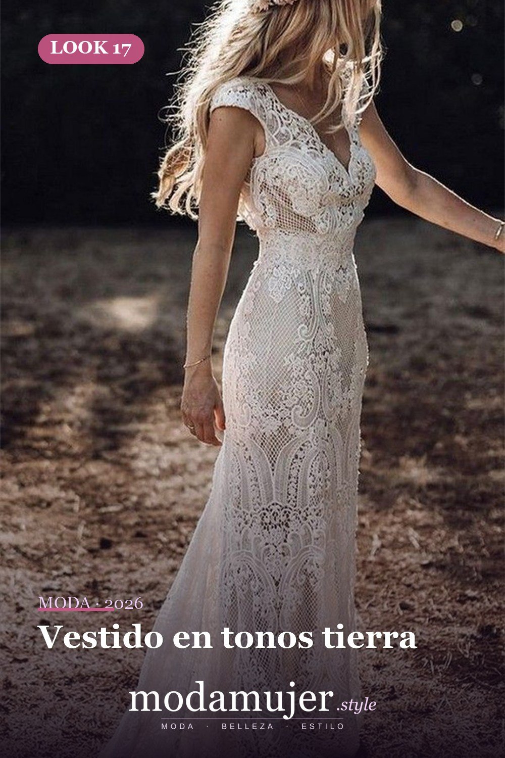 Vestido en tonos tierra — 23 vestidos campestres para destacar