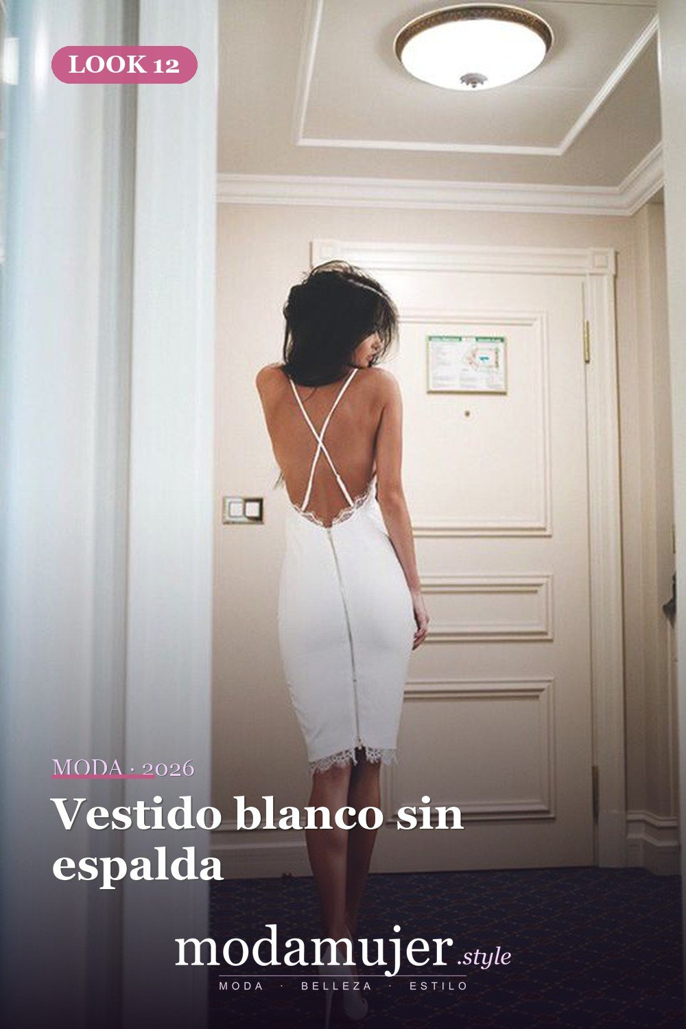 Vestido blanco sin espalda — 23 vestidos sin espalda para un look bonito