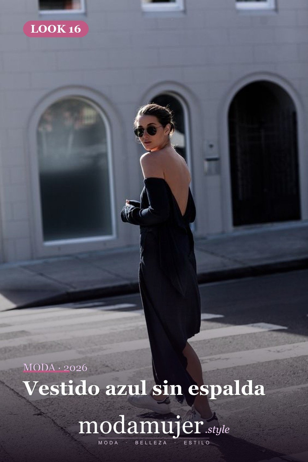 Vestido azul sin espalda — 23 vestidos sin espalda para un look bonito