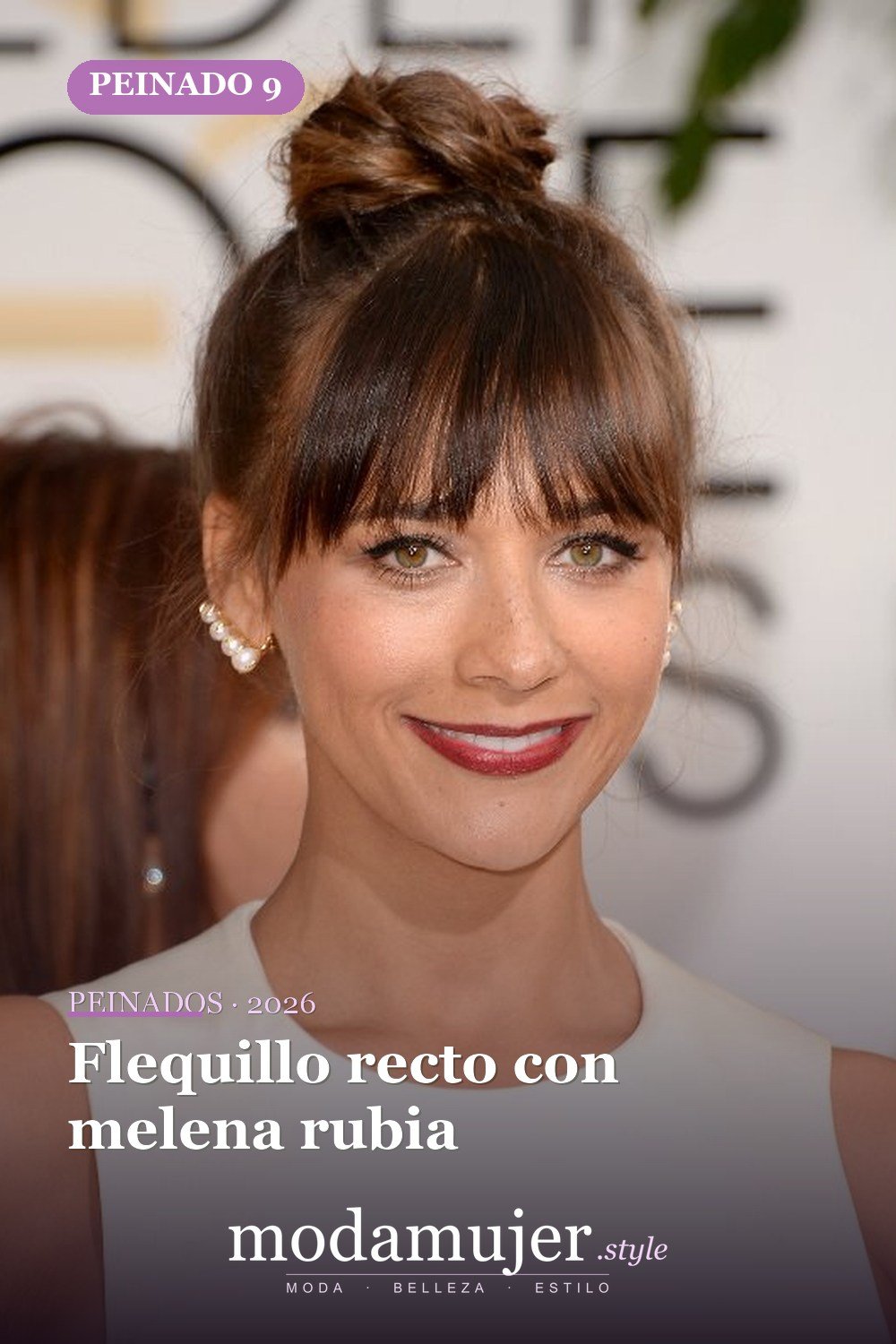 Flequillo recto con melena rubia — 24 cortes de pelo de moda para mujeres con flequillo para probar