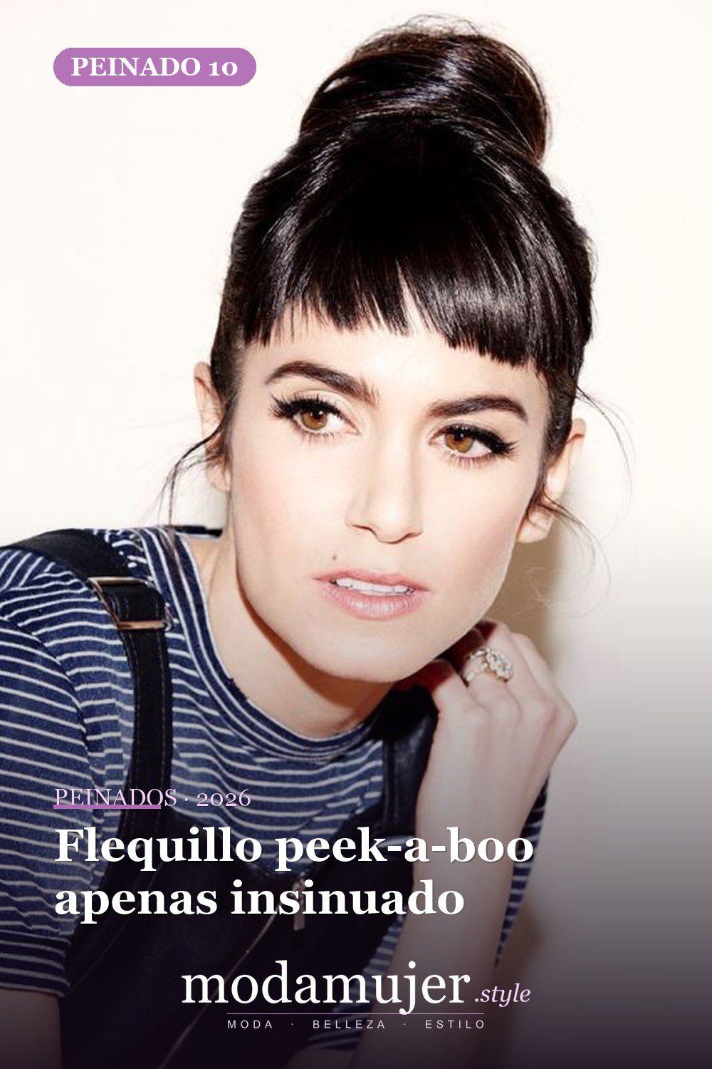 Flequillo peek-a-boo apenas insinuado — 24 cortes de pelo de moda para mujeres con flequillo para probar