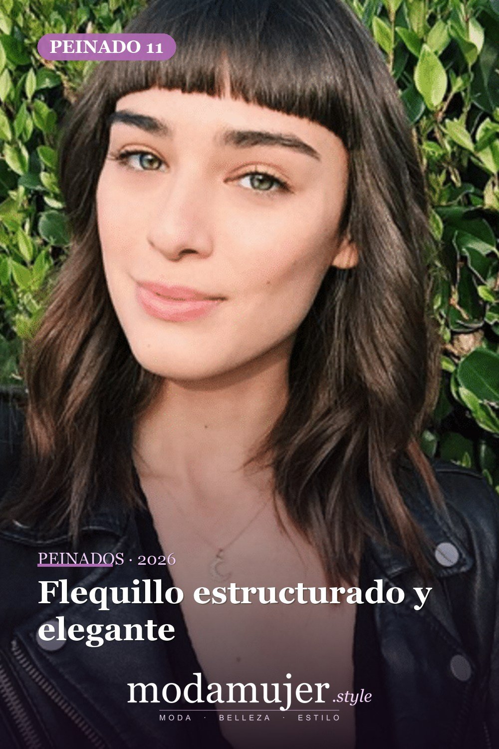 Flequillo estructurado y elegante — 24 cortes de pelo de moda para mujeres con flequillo para probar