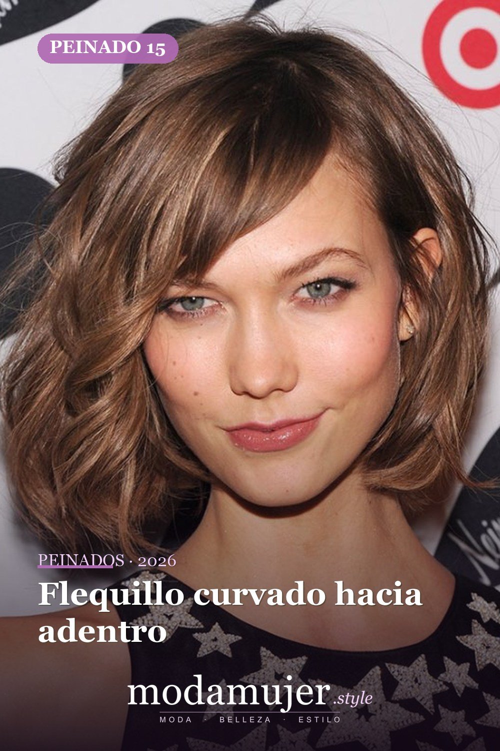 Flequillo curvado hacia adentro — 24 cortes de pelo de moda para mujeres con flequillo para probar