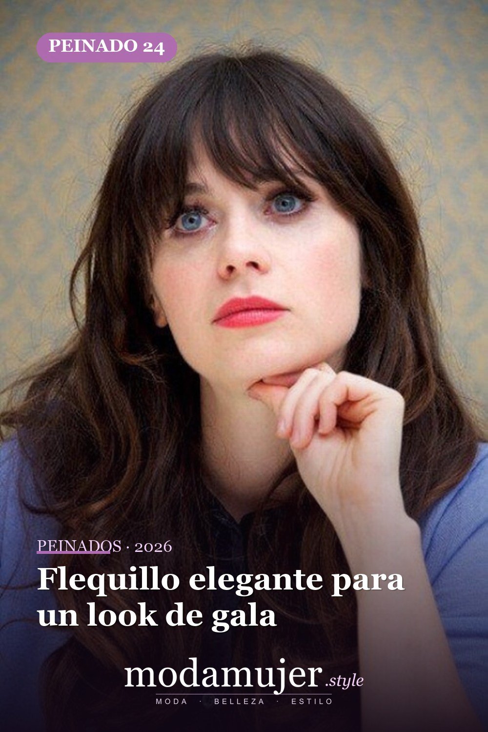 Flequillo elegante para un look de gala — 24 cortes de pelo de moda para mujeres con flequillo para probar