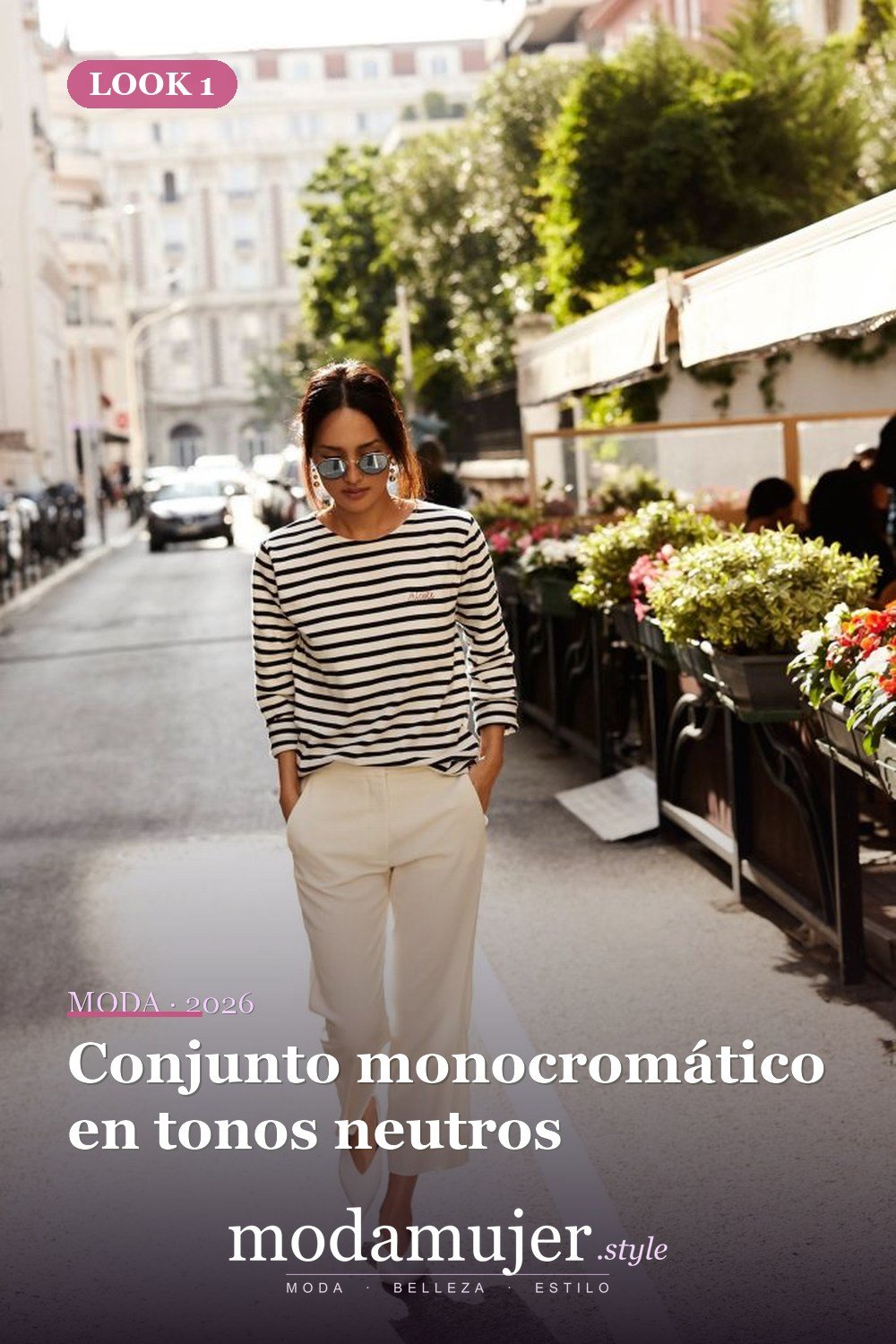 Conjunto monocromático en tonos neutros — 24 ideas de outfits minimalistas para lucir elegante en 2026