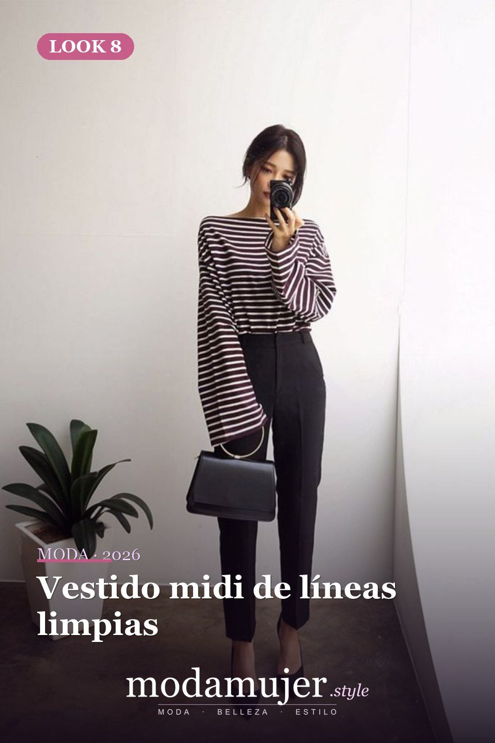 Vestido midi de líneas limpias — 24 ideas de outfits minimalistas para lucir elegante en 2026