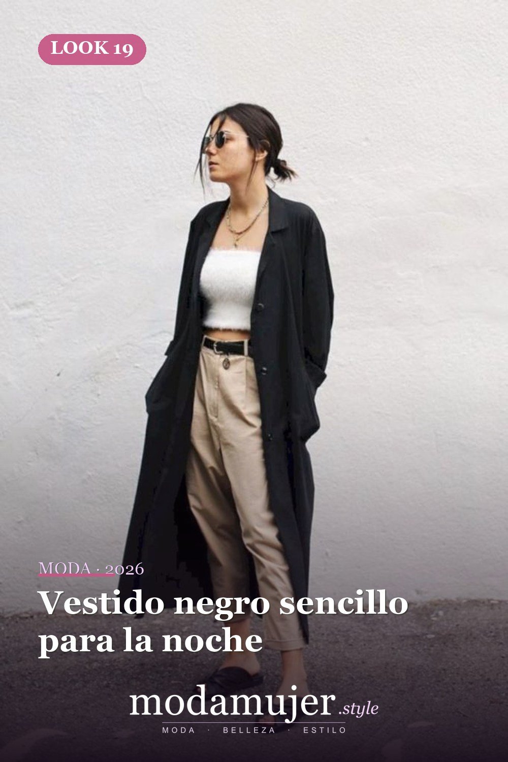 Vestido negro sencillo para la noche — 24 ideas de outfits minimalistas para lucir elegante en 2026