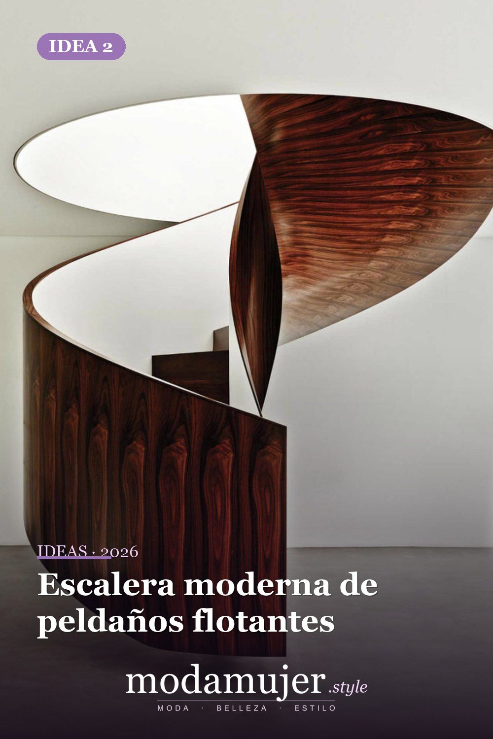 Escalera moderna de peldaños flotantes — 25 diseños de escaleras que son simplemente espectaculares