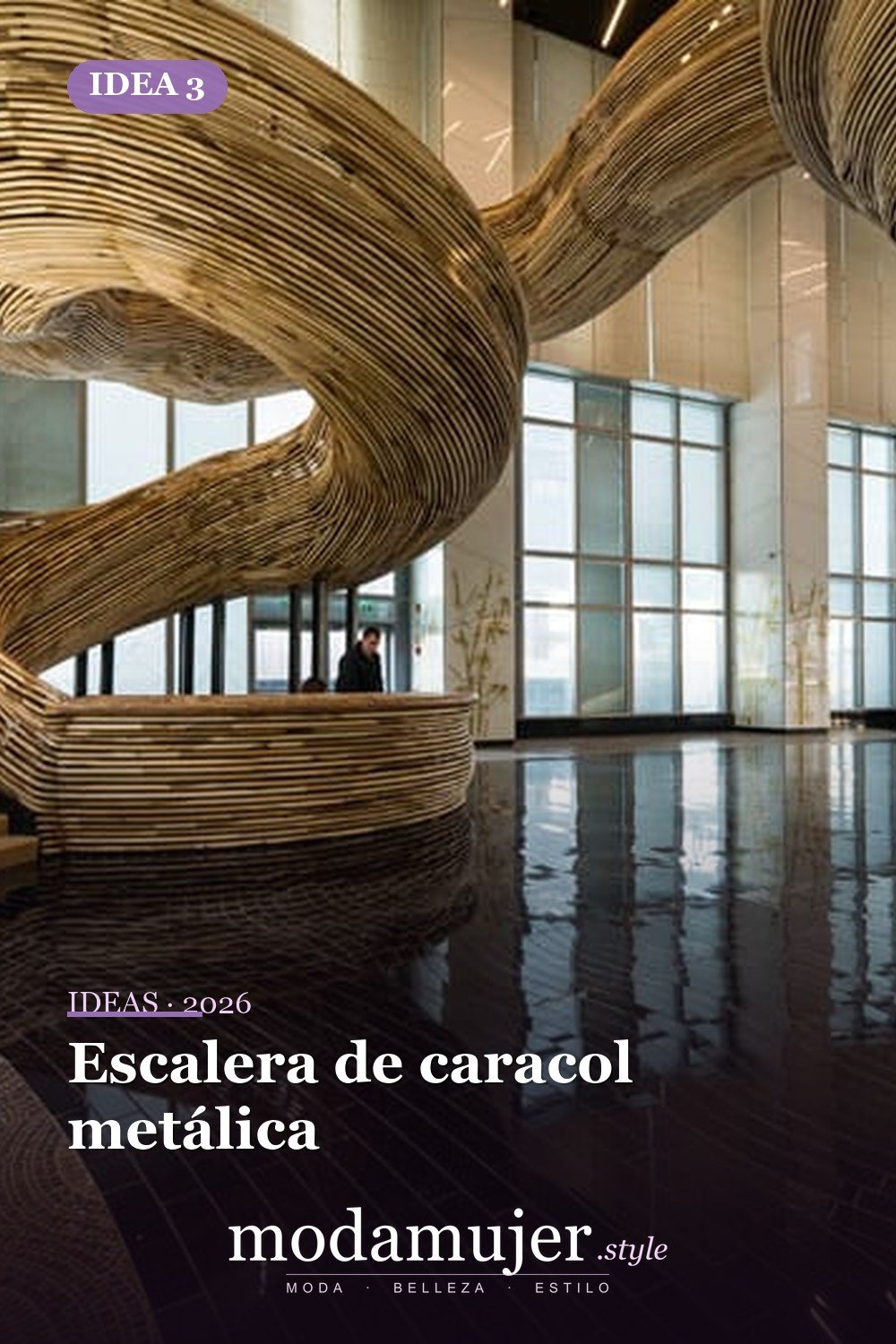 Escalera de caracol metálica — 25 diseños de escaleras que son simplemente espectaculares