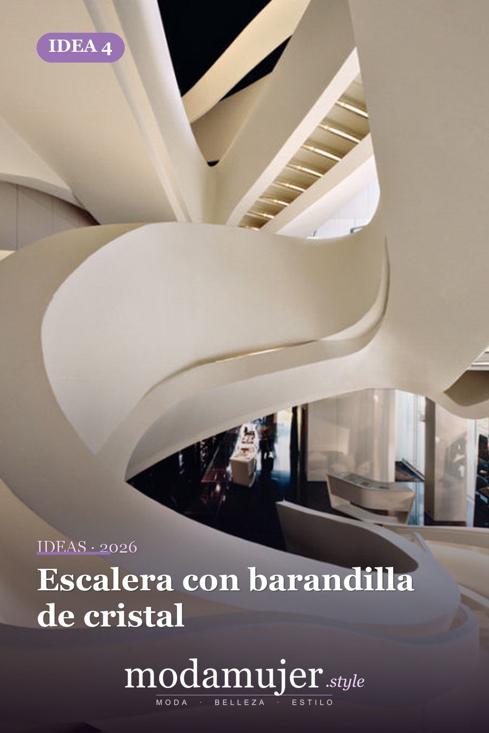 Escalera con barandilla de cristal — 25 diseños de escaleras que son simplemente espectaculares