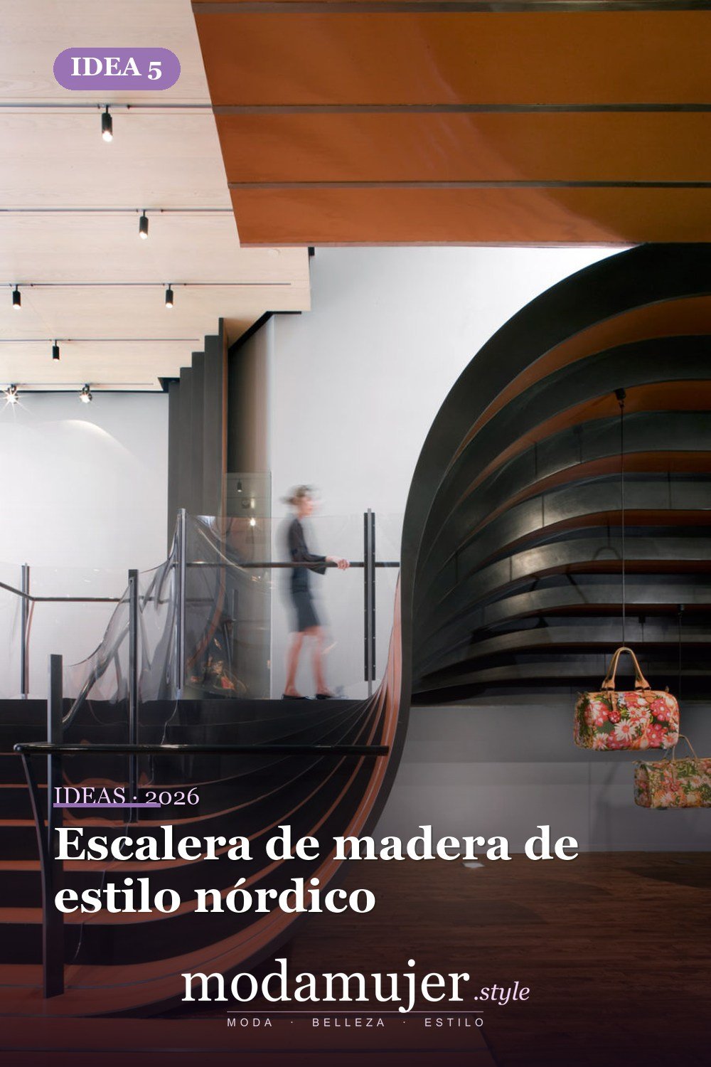 Escalera de madera de estilo nórdico — 25 diseños de escaleras que son simplemente espectaculares