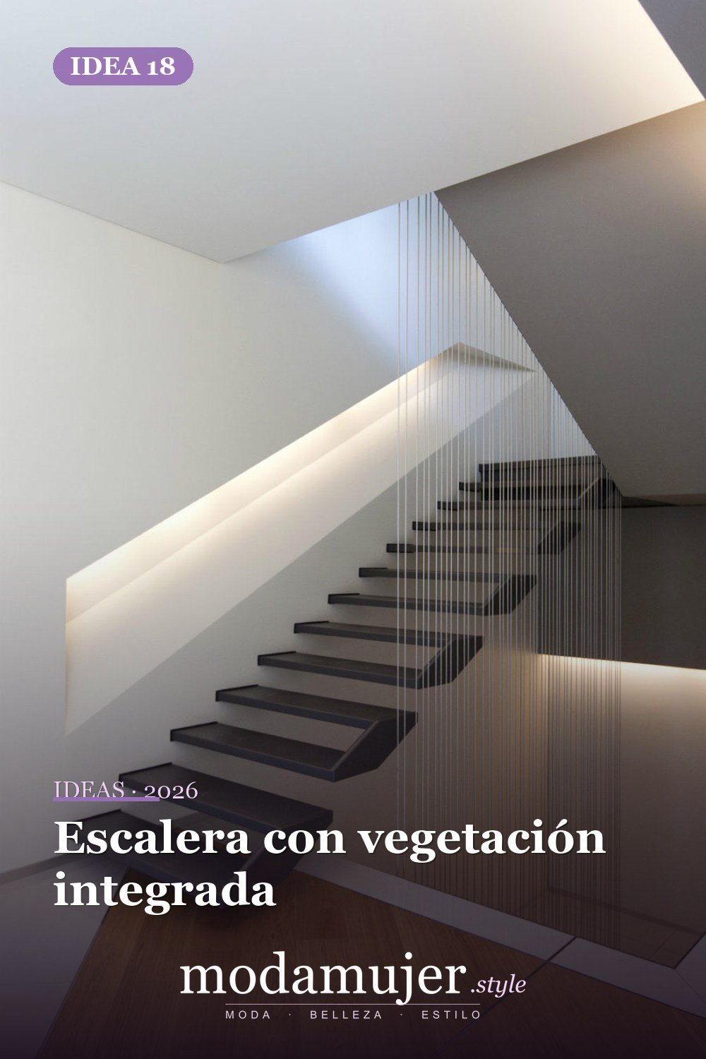 Escalera con vegetación integrada — 25 diseños de escaleras que son simplemente espectaculares