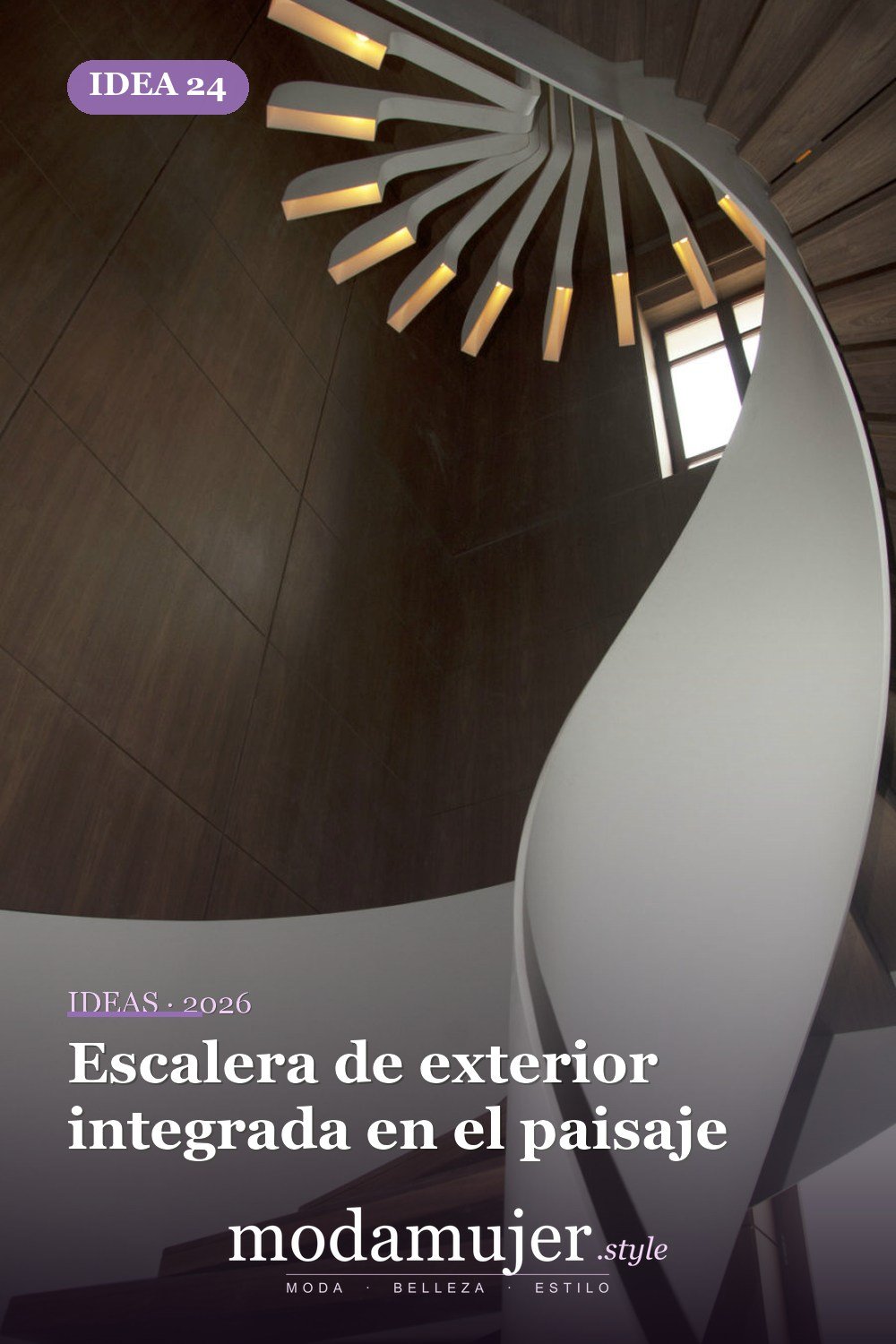 Escalera de exterior integrada en el paisaje — 25 diseños de escaleras que son simplemente espectaculares