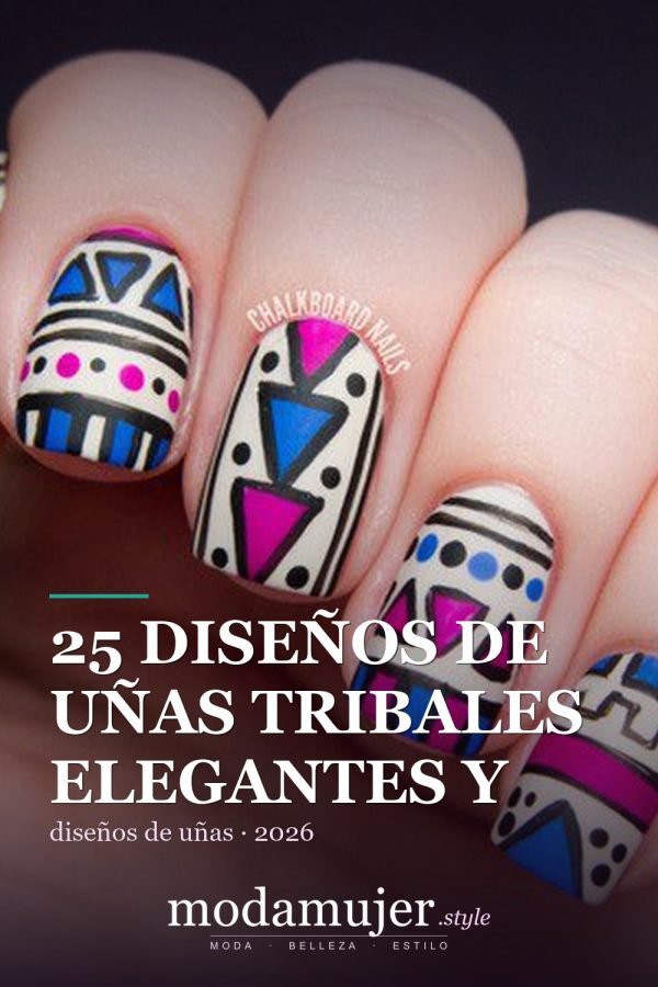 25 diseños de uñas tribales elegantes y geniales