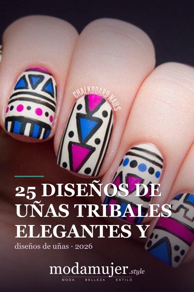 25 diseños de uñas tribales elegantes y geniales - ModaMujer