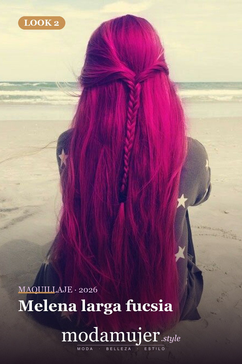 Melena larga fucsia — 25 ideas de cabello magenta para destacar