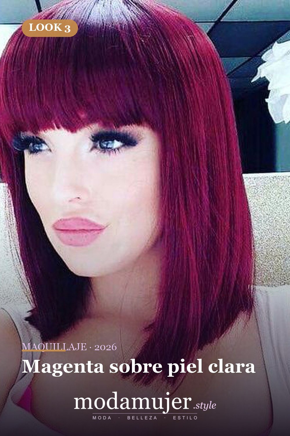 Magenta sobre piel clara — 25 ideas de cabello magenta para destacar