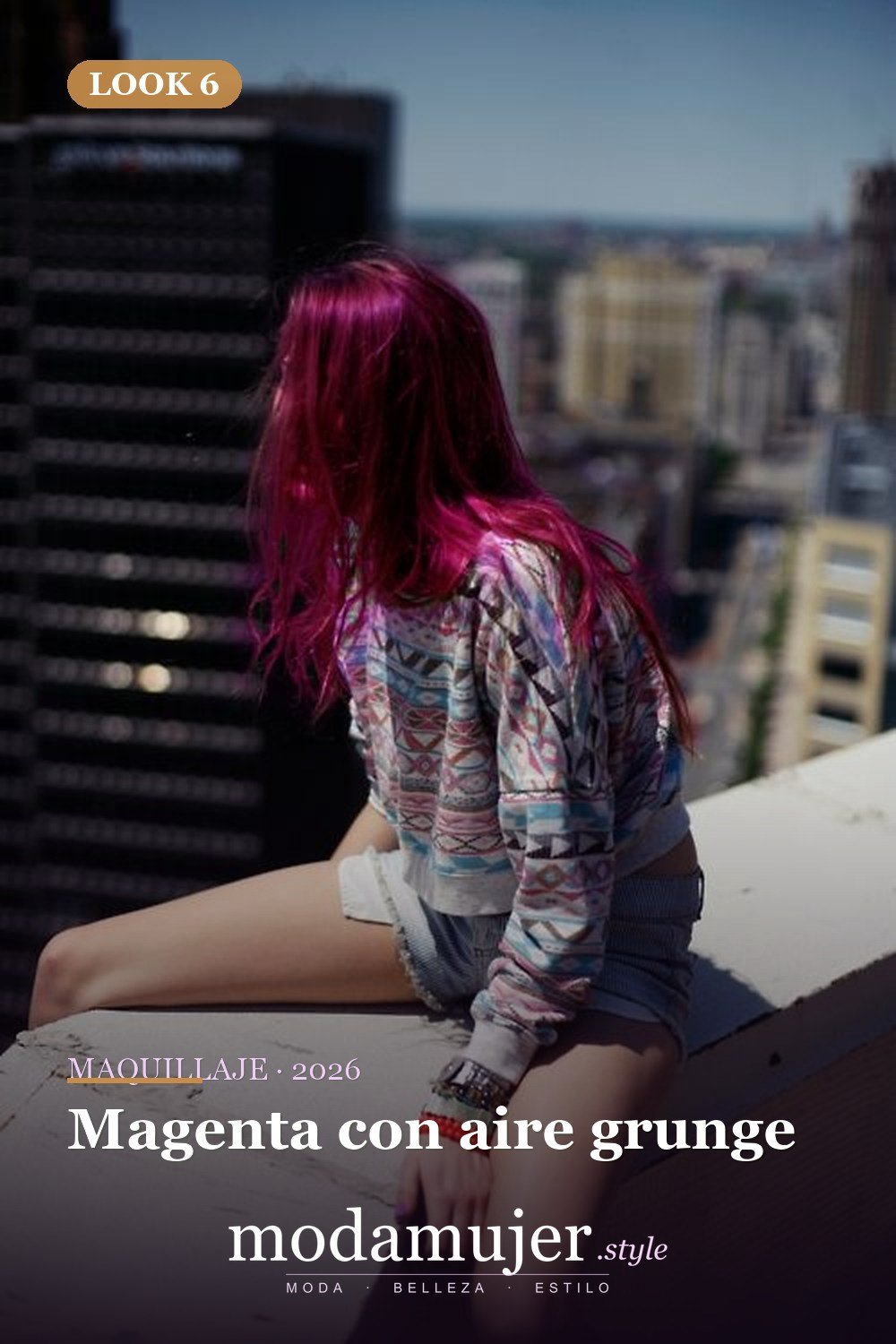 Magenta con aire grunge — 25 ideas de cabello magenta para destacar