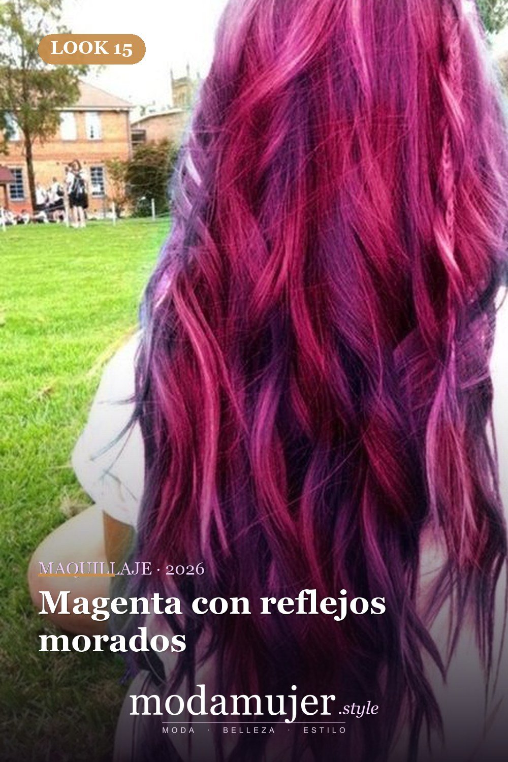 Magenta con reflejos morados — 25 ideas de cabello magenta para destacar
