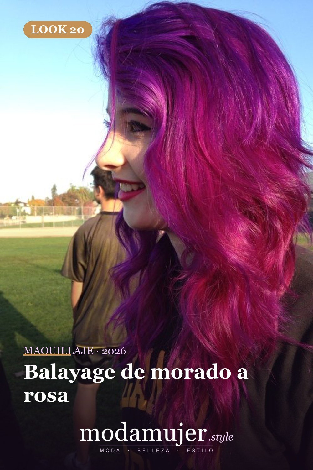 Balayage de morado a rosa — 25 ideas de cabello magenta para destacar