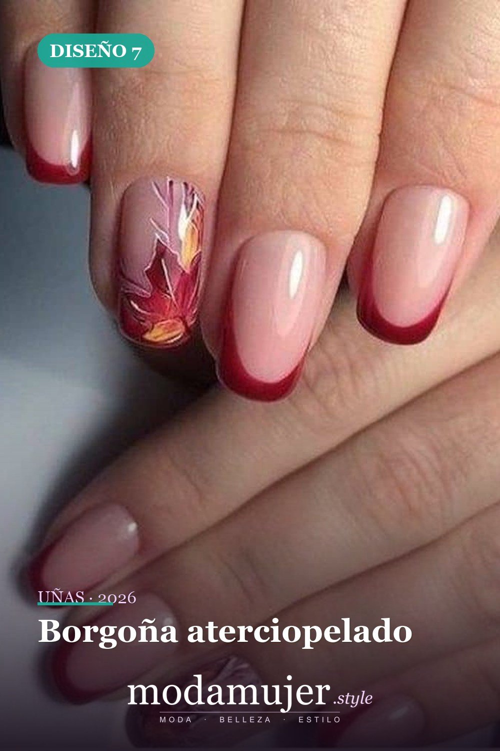 Borgoña aterciopelado — 25 impresionantes uñas de invierno para iluminarte