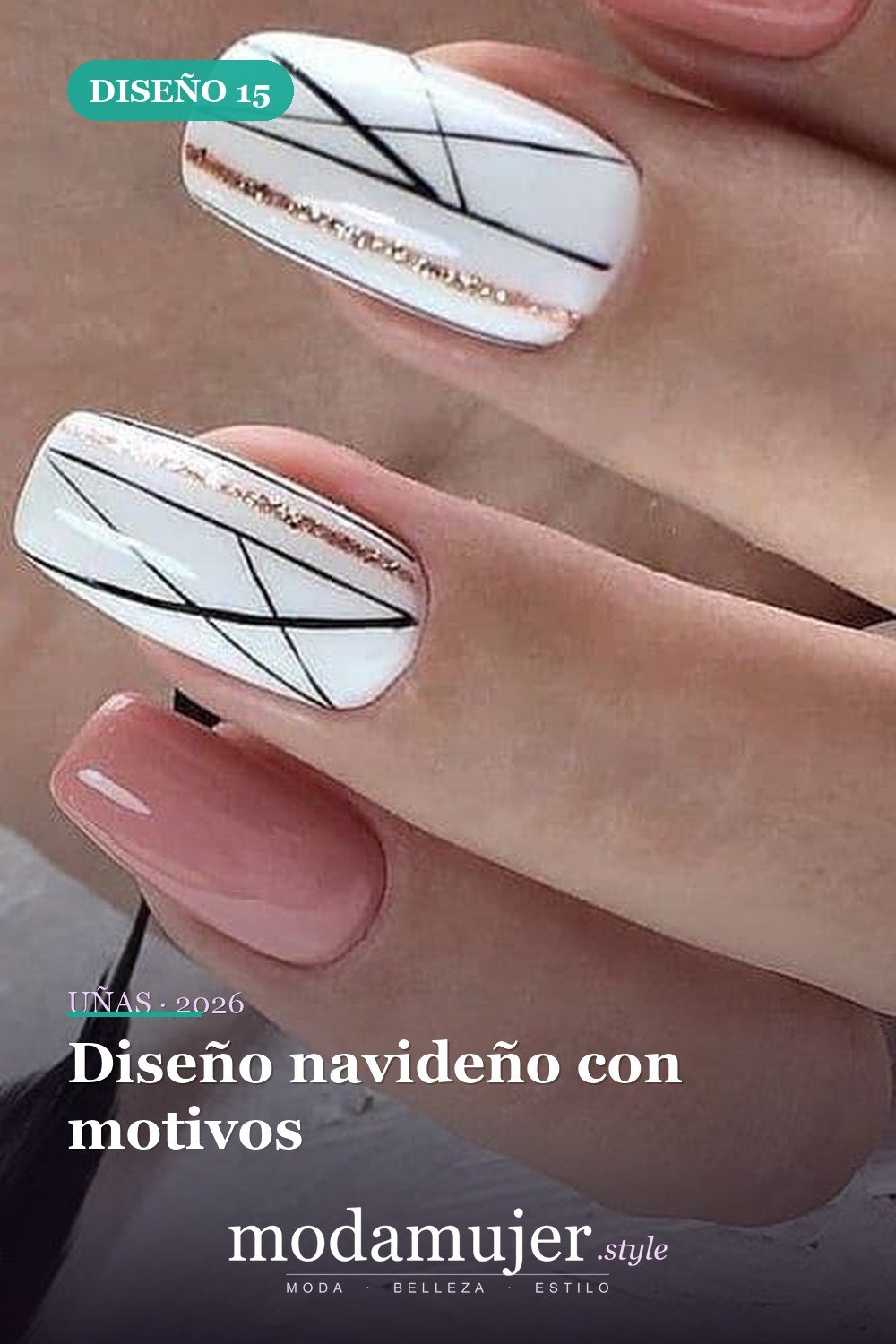 Diseño navideño con motivos — 25 impresionantes uñas de invierno para iluminarte