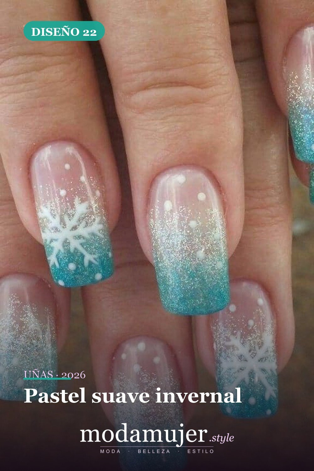Pastel suave invernal — 25 impresionantes uñas de invierno para iluminarte