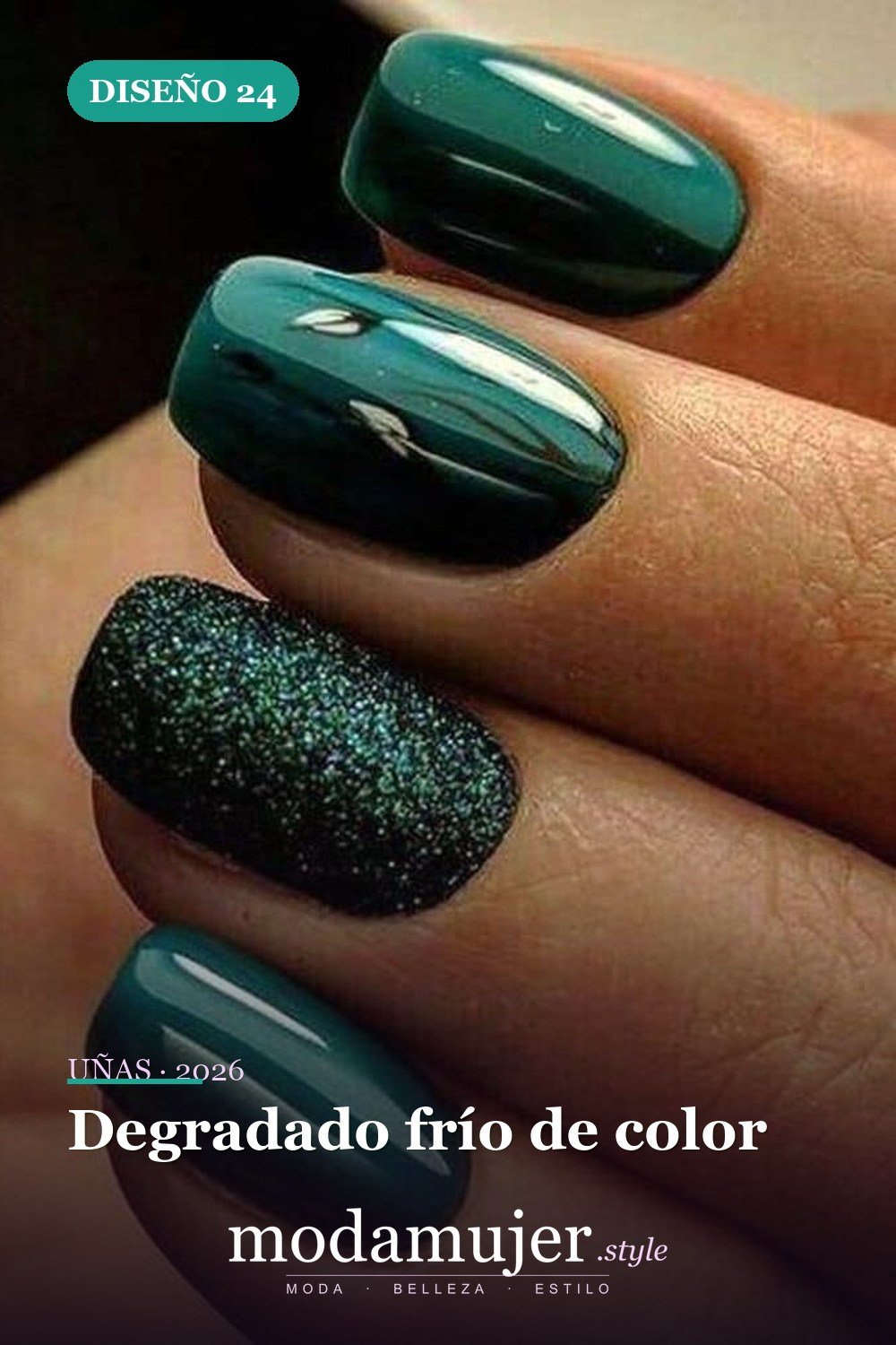 Degradado frío de color — 25 impresionantes uñas de invierno para iluminarte