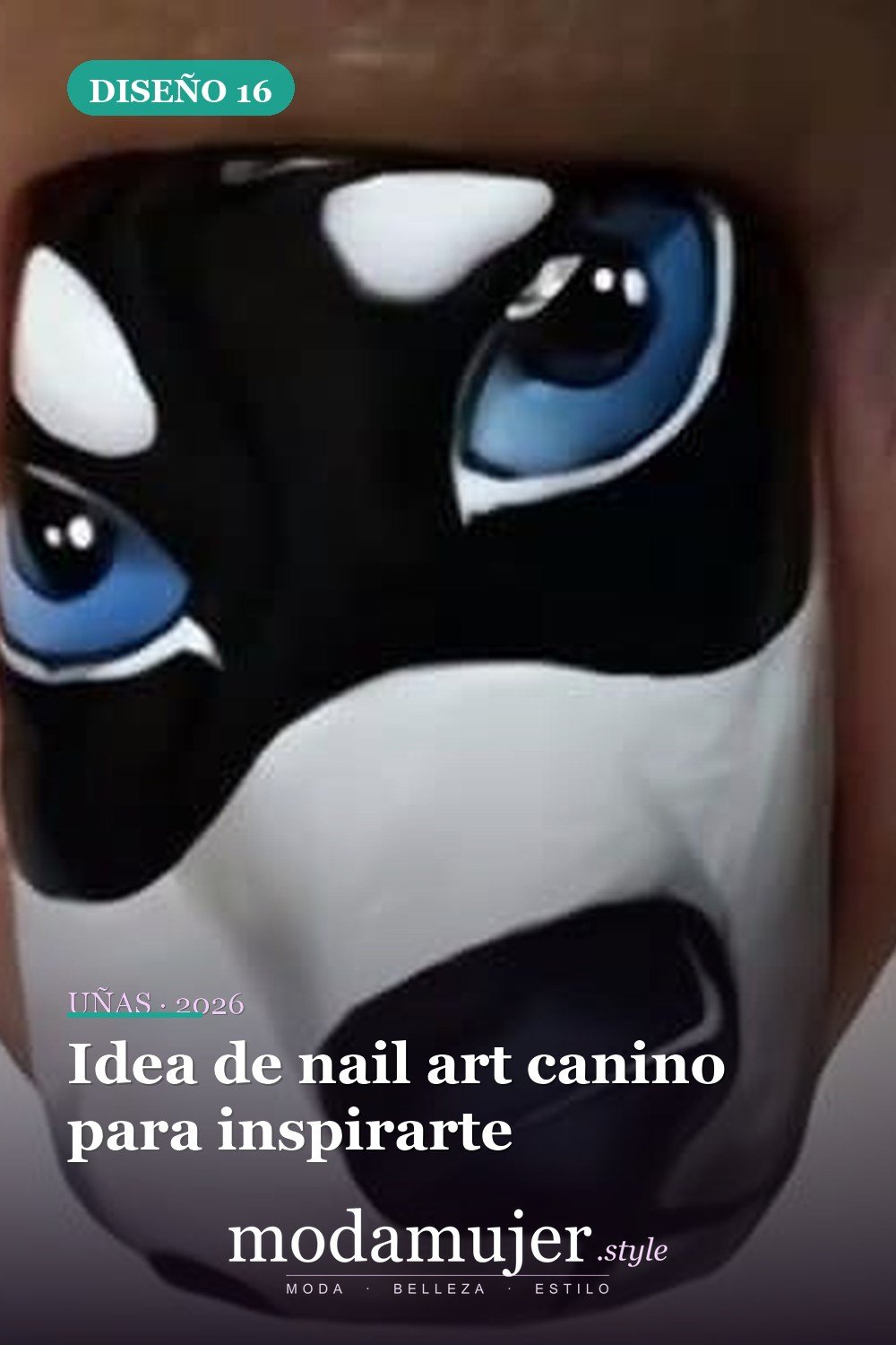 Idea de nail art canino para inspirarte — 25 Increíbles Diseños de Uñas Husky para el Invierno