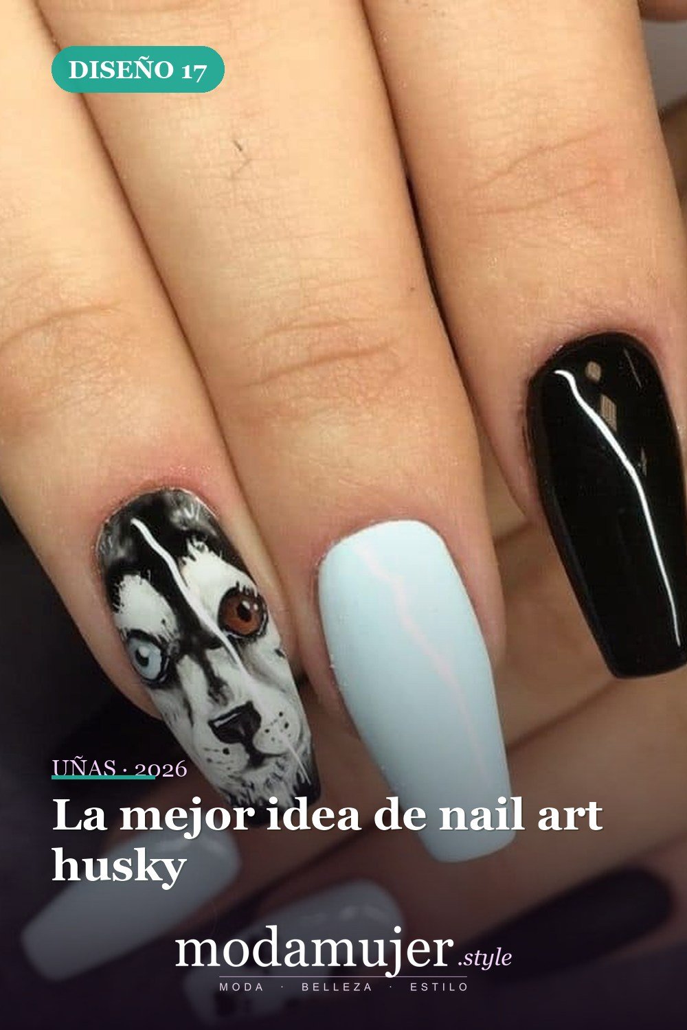 La mejor idea de nail art husky — 25 Increíbles Diseños de Uñas Husky para el Invierno