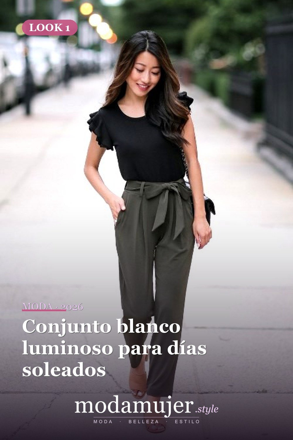 Conjunto blanco luminoso para días soleados — 25 mejores ideas lindas de trajes de pantalones de verano