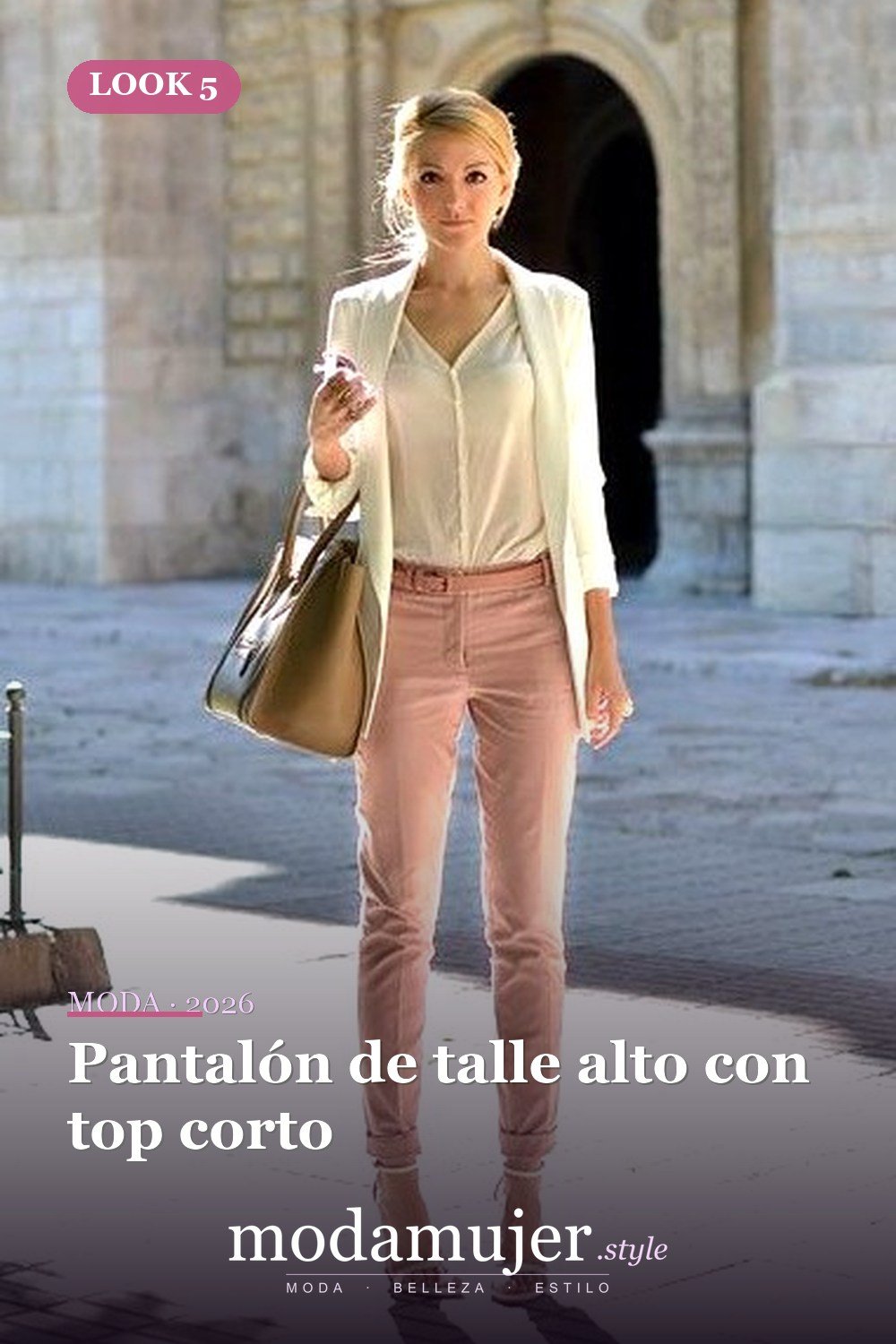 Pantalón de talle alto con top corto — 25 mejores ideas lindas de trajes de pantalones de verano