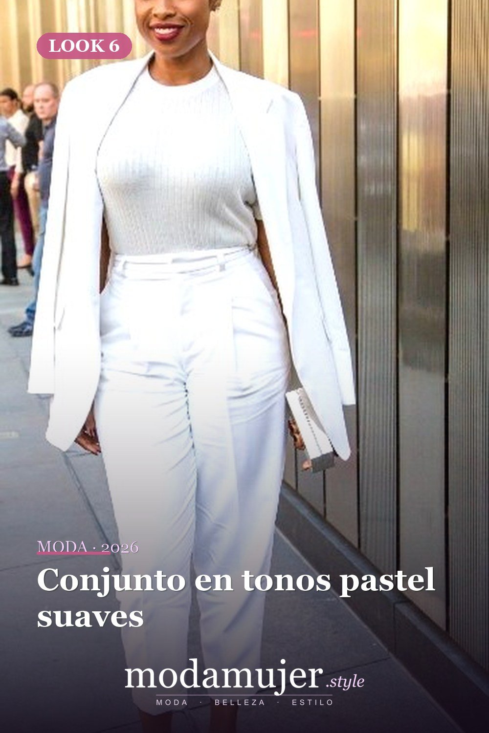 Conjunto en tonos pastel suaves — 25 mejores ideas lindas de trajes de pantalones de verano