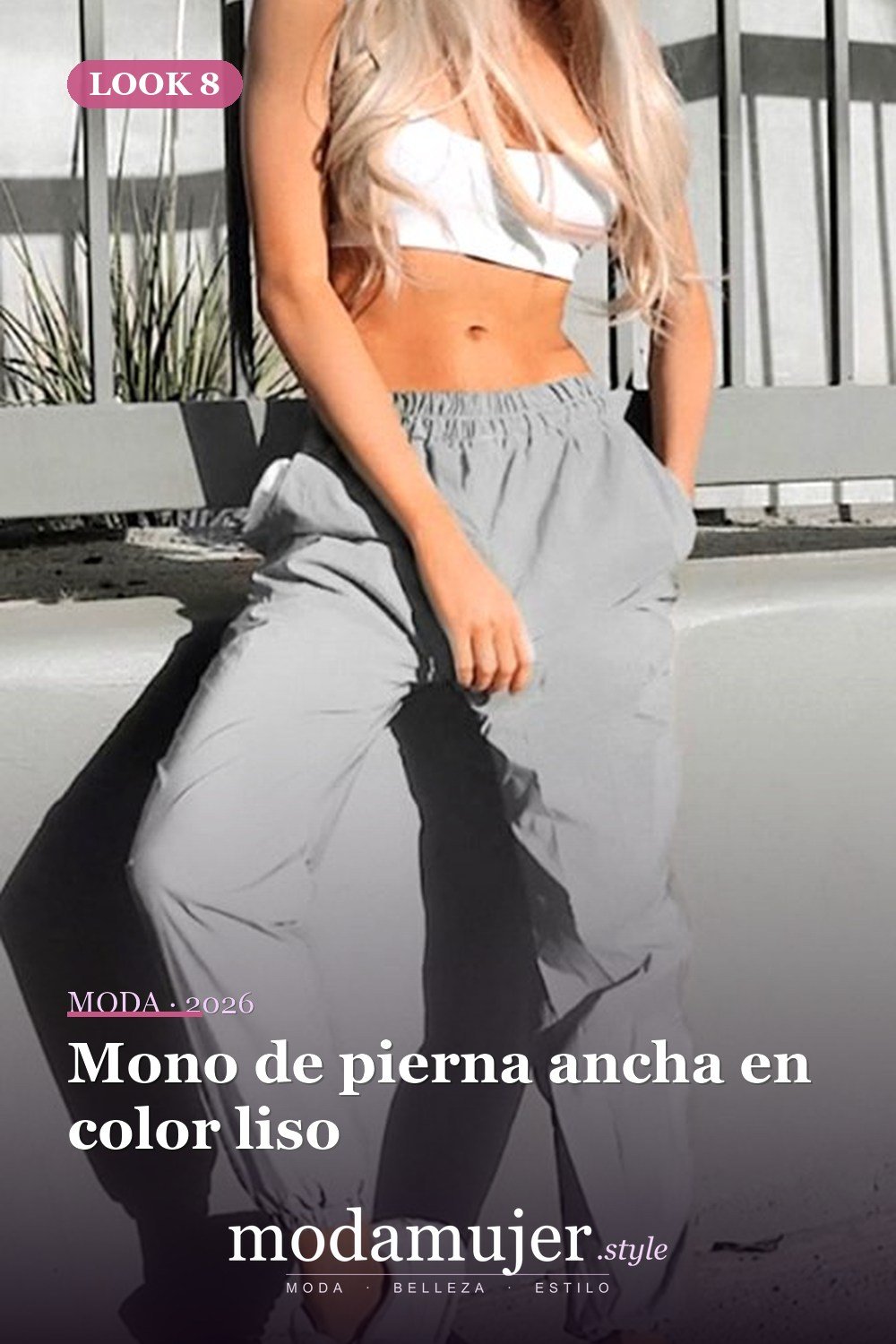 Mono de pierna ancha en color liso — 25 mejores ideas lindas de trajes de pantalones de verano