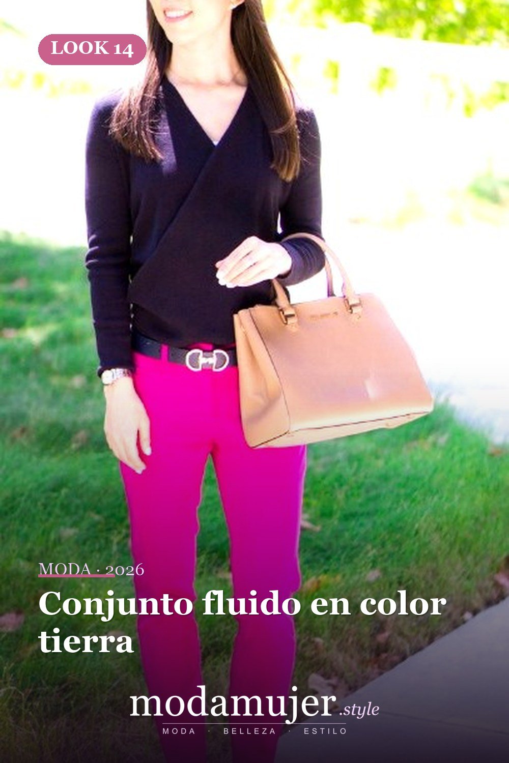 Conjunto fluido en color tierra — 25 mejores ideas lindas de trajes de pantalones de verano
