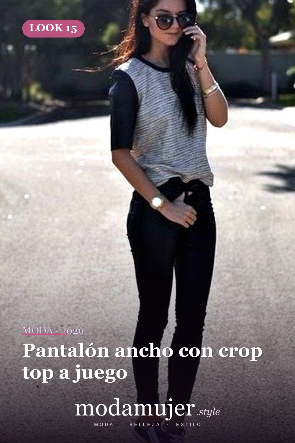 Pantalón ancho con crop top a juego — 25 mejores ideas lindas de trajes de pantalones de verano