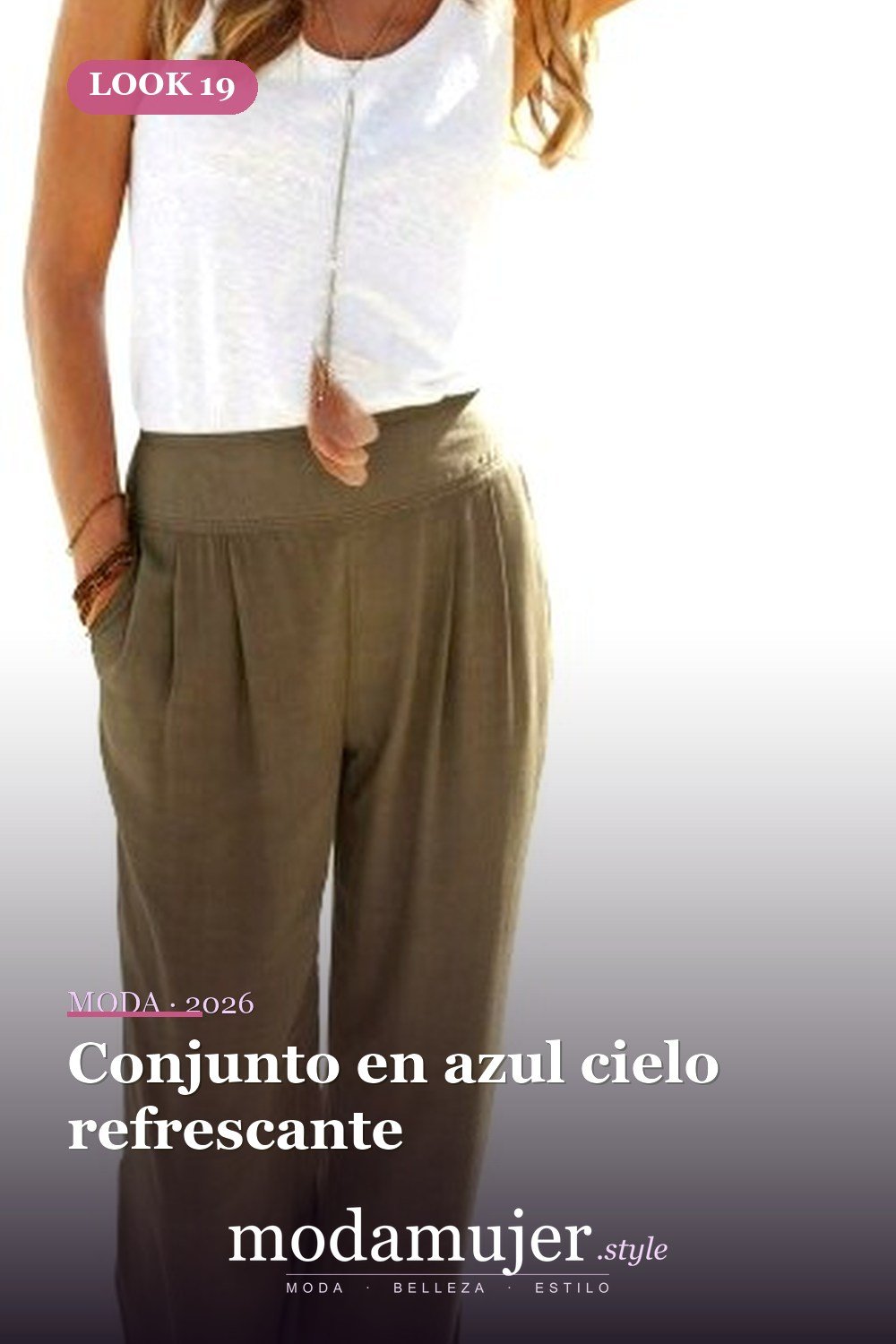 Conjunto en azul cielo refrescante — 25 mejores ideas lindas de trajes de pantalones de verano