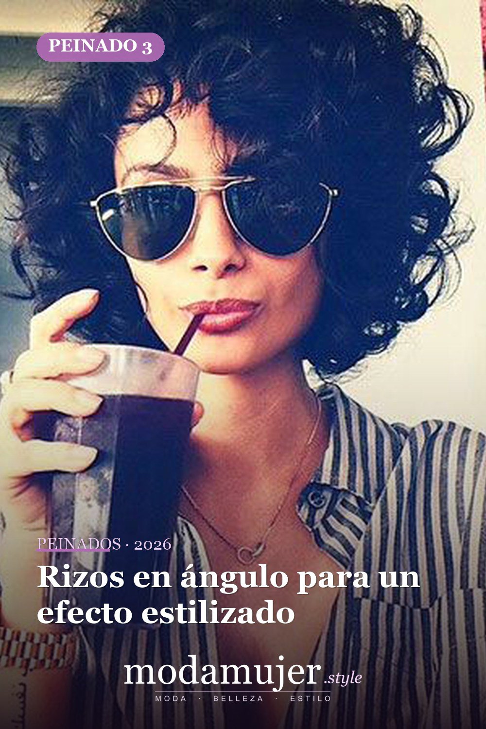 Rizos en ángulo para un efecto estilizado — 25 peinados para cabello corto y rizado