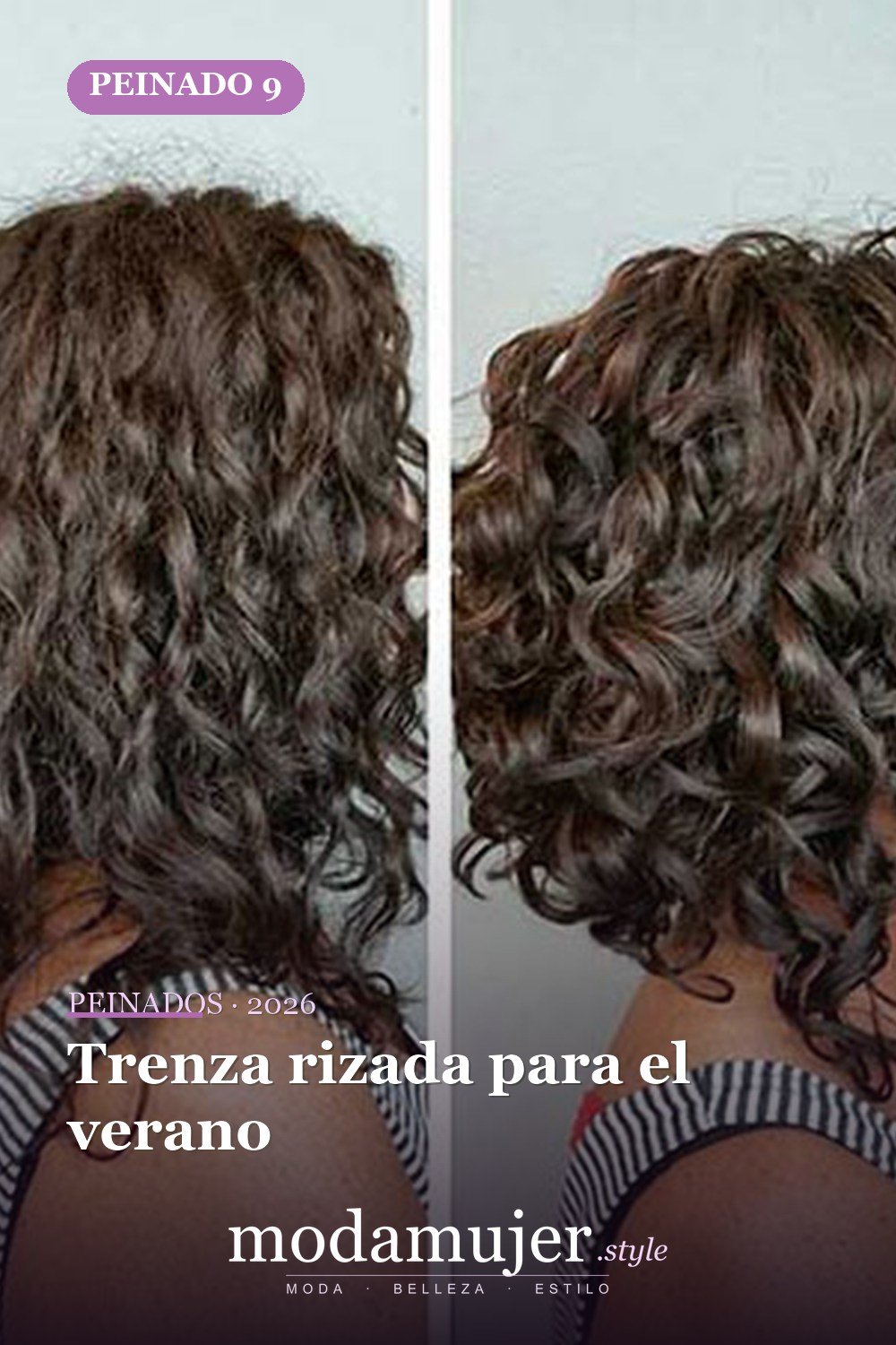 Trenza rizada para el verano — 25 peinados para cabello corto y rizado