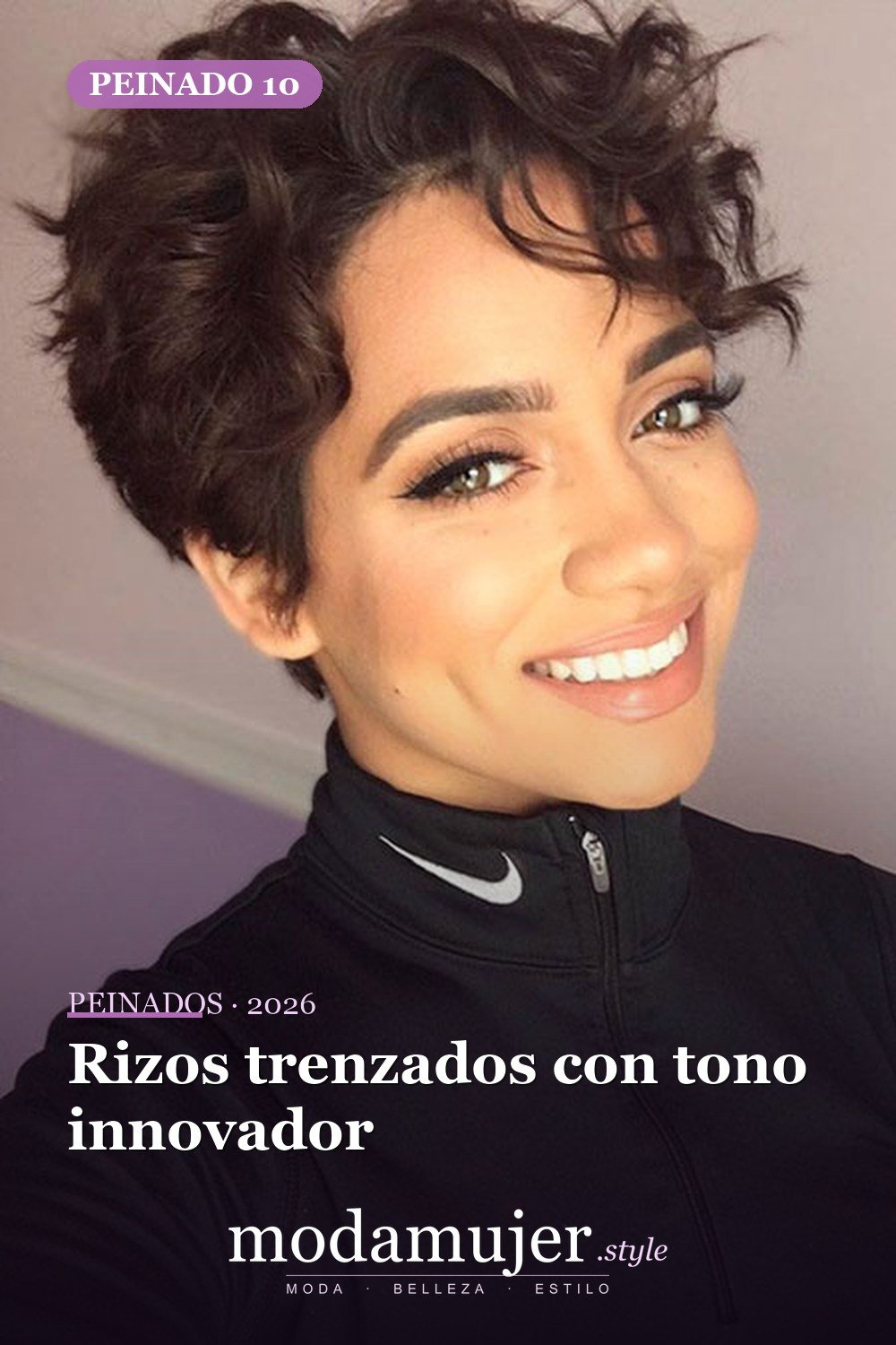 Rizos trenzados con tono innovador — 25 peinados para cabello corto y rizado