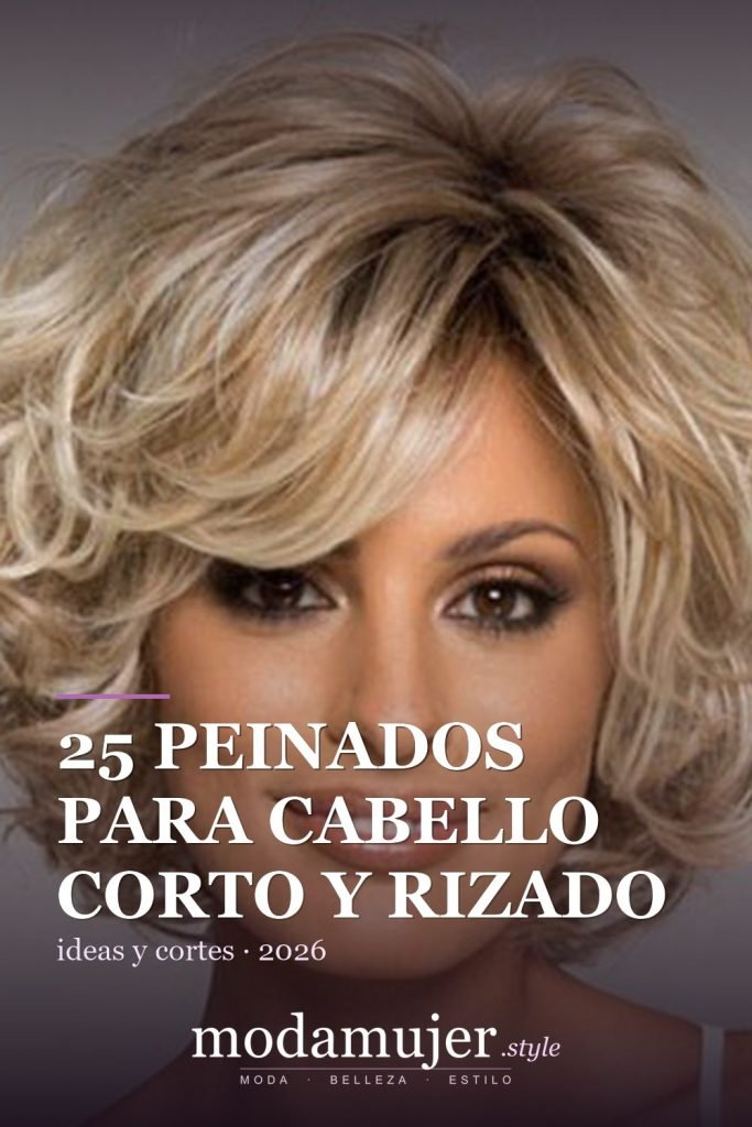 25 peinados para cabello corto y rizado - ModaMujer