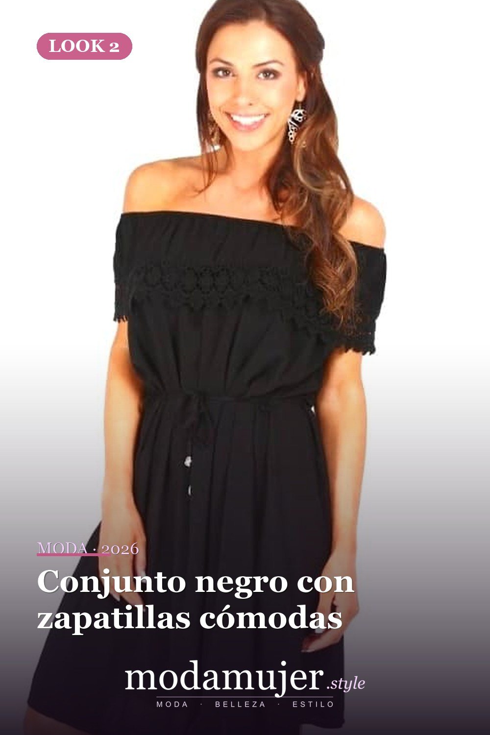 Conjunto negro con zapatillas cómodas — 25 ideas de trajes casuales de verano negro