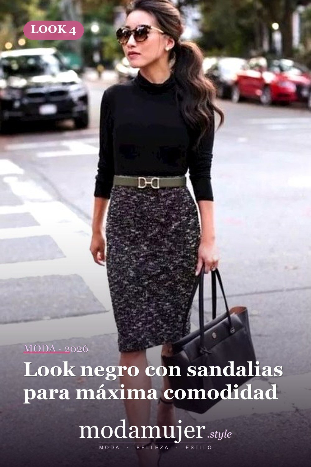 Look negro con sandalias para máxima comodidad — 25 ideas de trajes casuales de verano negro