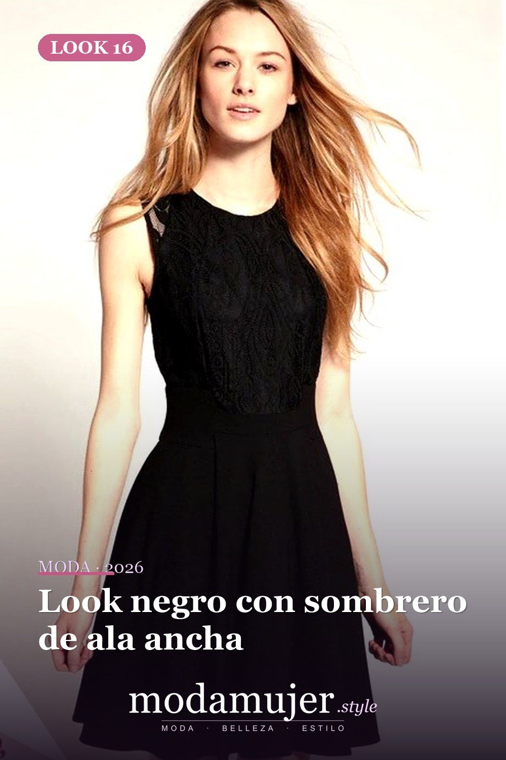 Look negro con sombrero de ala ancha — 25 ideas de trajes casuales de verano negro