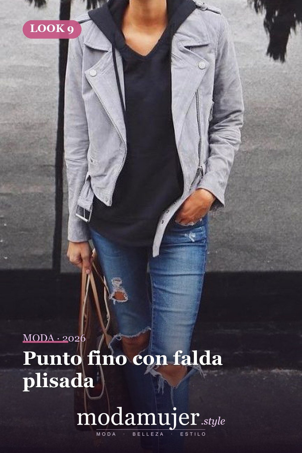Punto fino con falda plisada — 25 ideas de trajes de otoño que debes tener