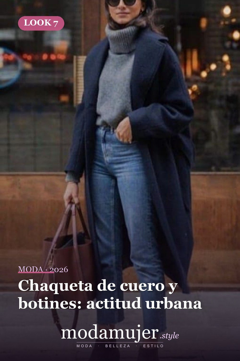 Chaqueta de cuero y botines: actitud urbana — 26+ Mejores conjuntos casuales de invierno para mujer