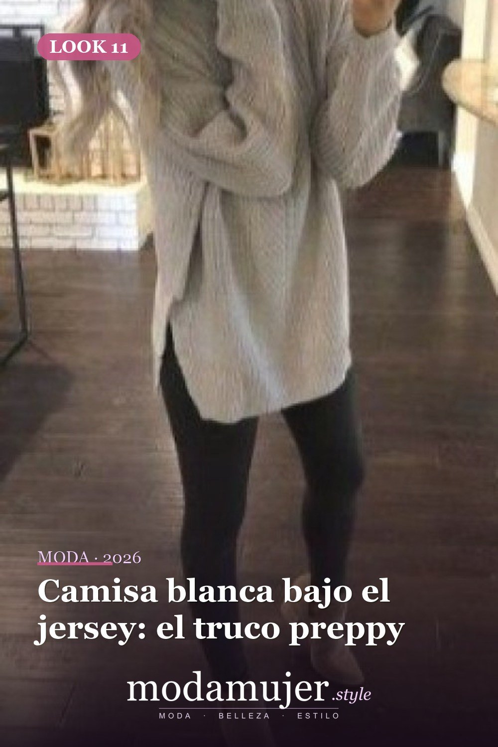 Camisa blanca bajo el jersey: el truco preppy — 26+ Mejores conjuntos casuales de invierno para mujer