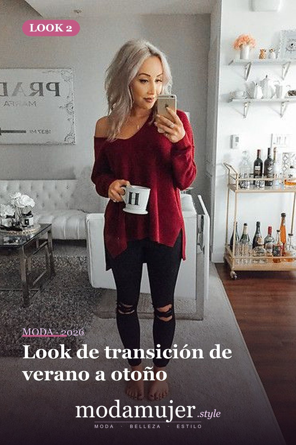 Look de transición de verano a otoño — 27 ideas elegantes para vestir con jeans negros