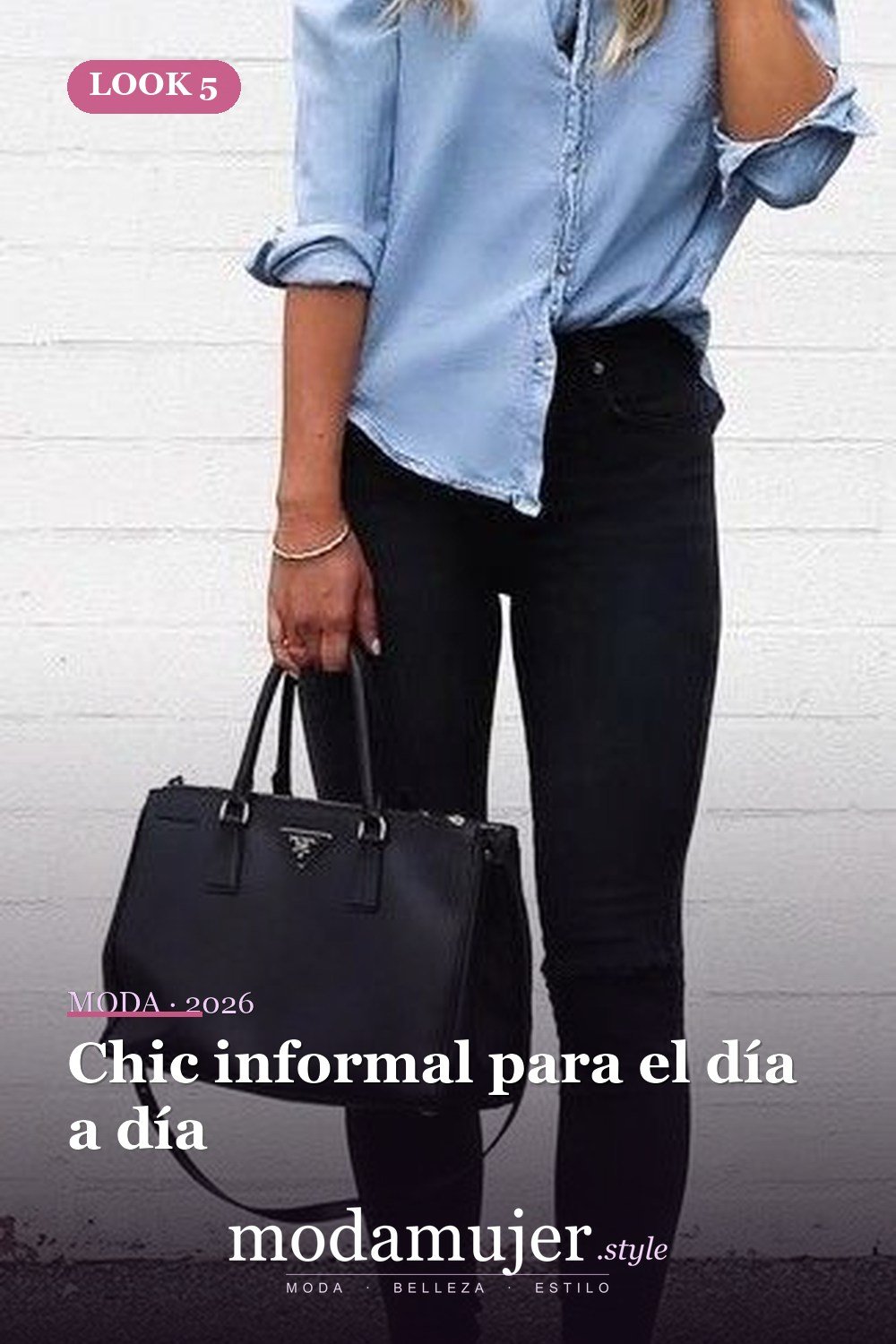 Chic informal para el día a día — 27 ideas elegantes para vestir con jeans negros